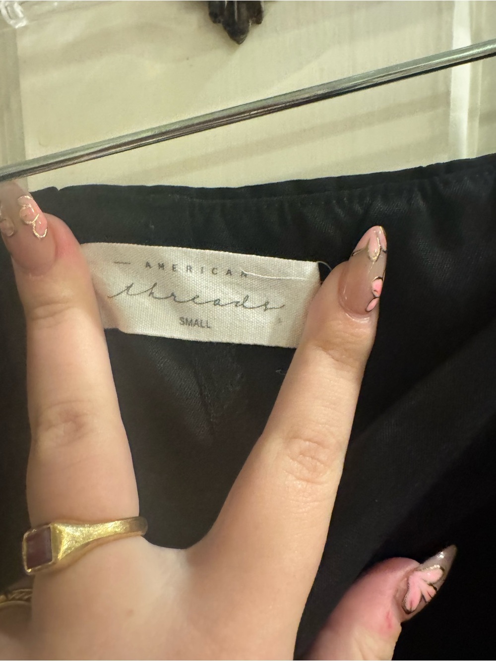 American Threads Black Ruched Ruffle Mini Skirt - Picture 3 of 3